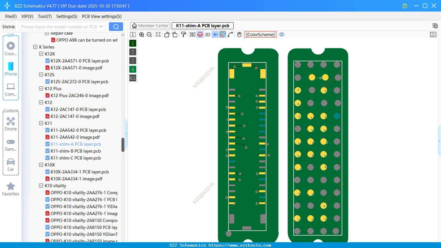 OPPO K11-shim-A PCB Layer